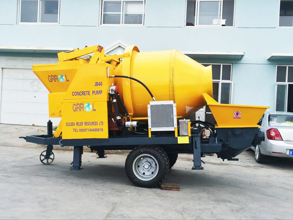 JBS 40 mini concrete mixer with pump