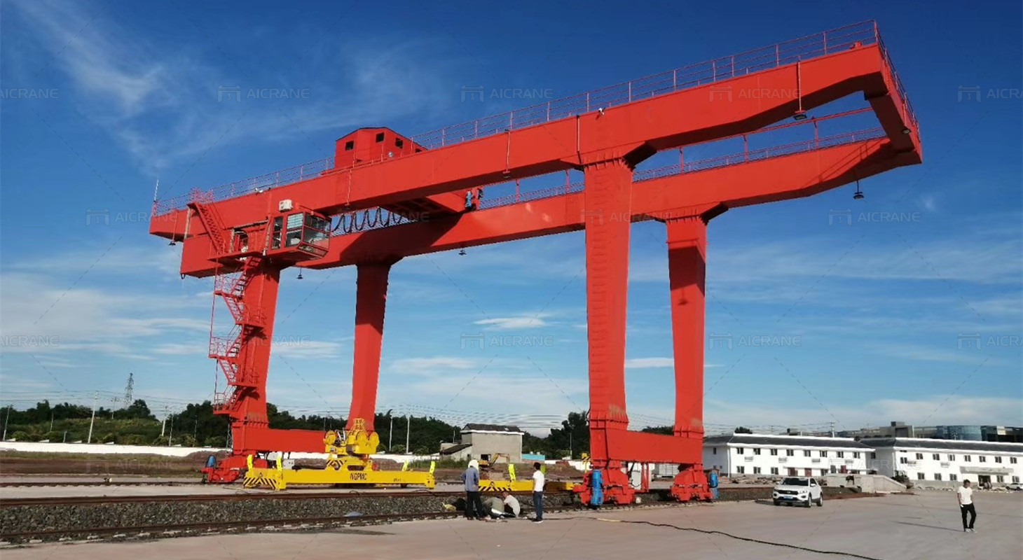 RMG container gantry crane on the rail