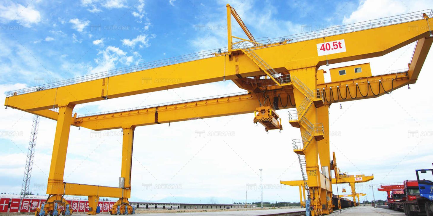 Rail Mounted Cantilever Type Double Girder Gantry Crane For Sale