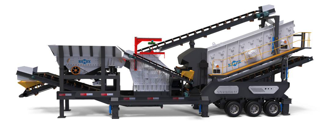 Impact type mobile crushing plants