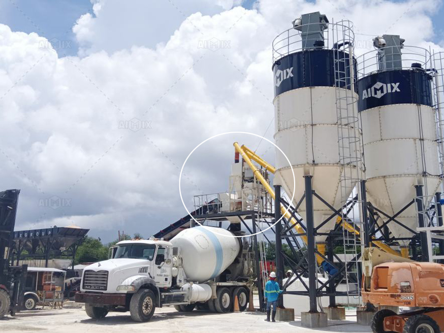 dry mix type of concrete plant