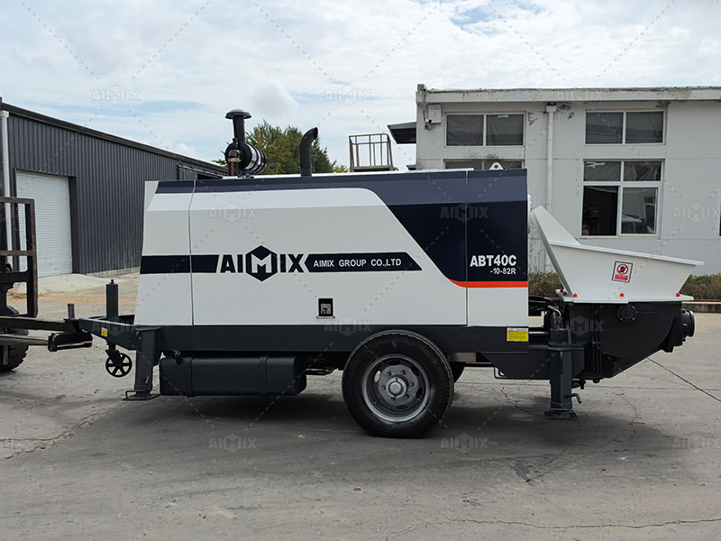 ABT40C diesel concrete pump trailer for sale in stock in Indonesia